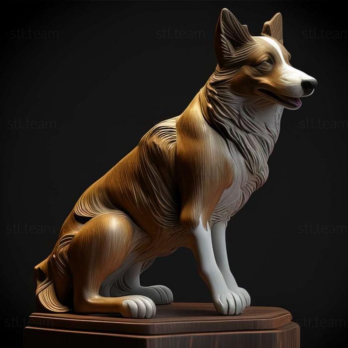 3D model Shorthair Collie dog (STL)